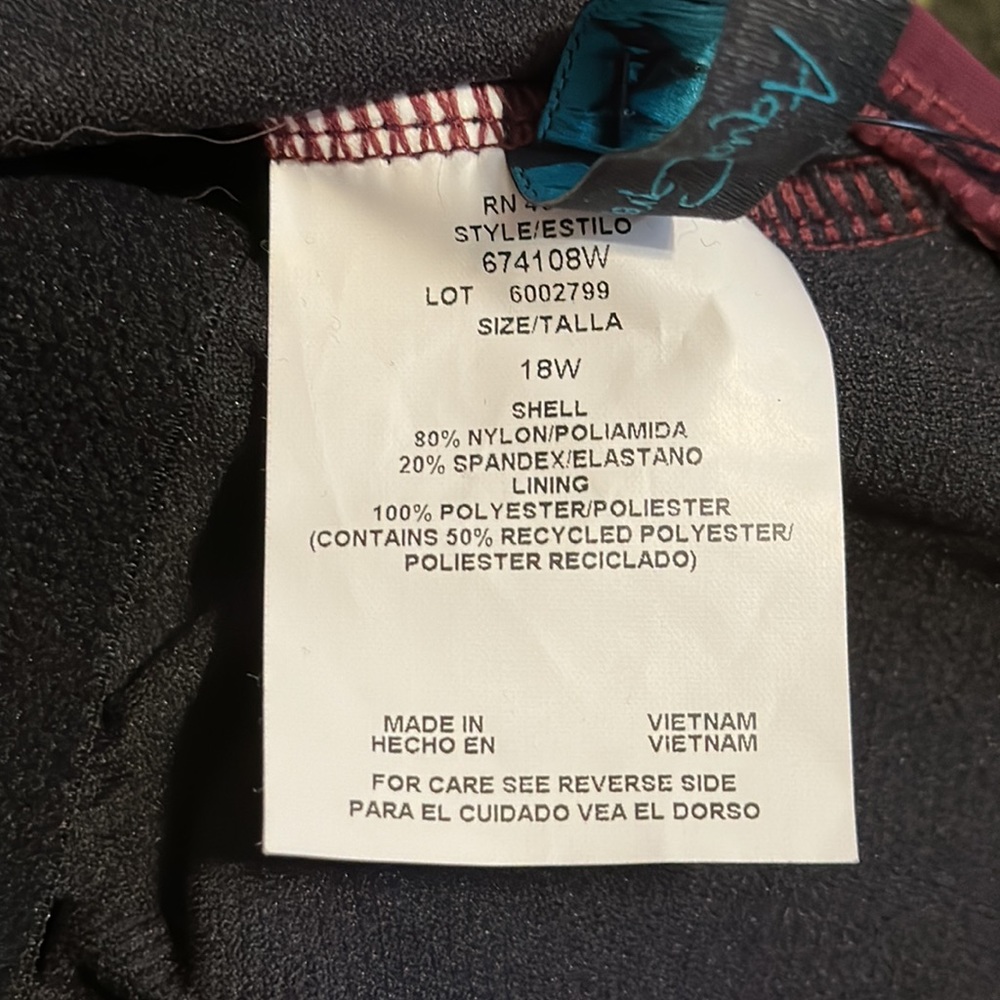 Aqua Green Lace Up One Piece Swimsuit 18W Plus Plunge Resort Coastal Beach NWT - Picture 13 of 14